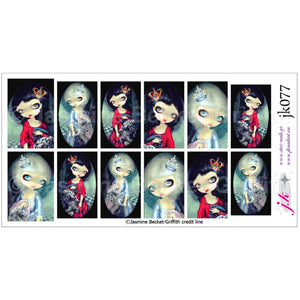 COMBINATION OF RED QUEEN & WHITE QUEEN BY JASMINE BECKET GRIFFITH Nail Decals