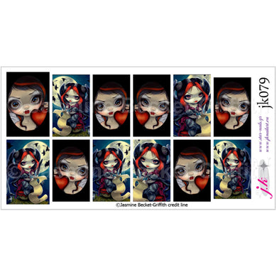 COMBINATION OF FACES OF FAERY 225 & ONCE UPON A MIDNIGHT DREARY BY JASMINE BECKET GRIFFITH Nail Decals