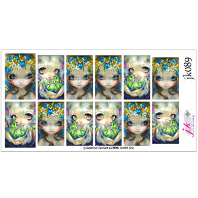 COMBINATION OF DARLING DRAGONLING IV & FACES OF FAERY 229 BY JASMINE BECKET GRIFFITH Nail Decals