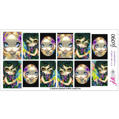 COMBINATION OF DARLING DRAGONLING V & FACES OF FAERY 133 BY JASMINE BECKET GRIFFITH Nail Decals