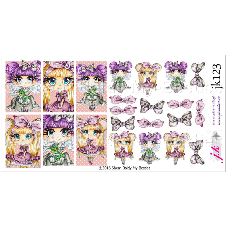 JK 123 SHERRI BALDY MY-BESTIES Nail Decals