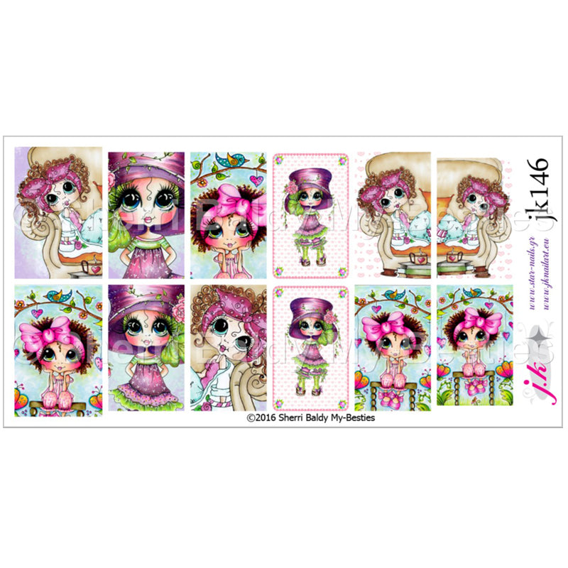 JK 146 SHERRI BALDY MY-BESTIES Nail Decals