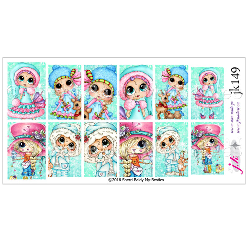 JK 149 SHERRI BALDY MY-BESTIES Nail Decals