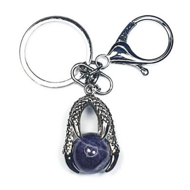 Amethyst Dragon's Claw Keyring