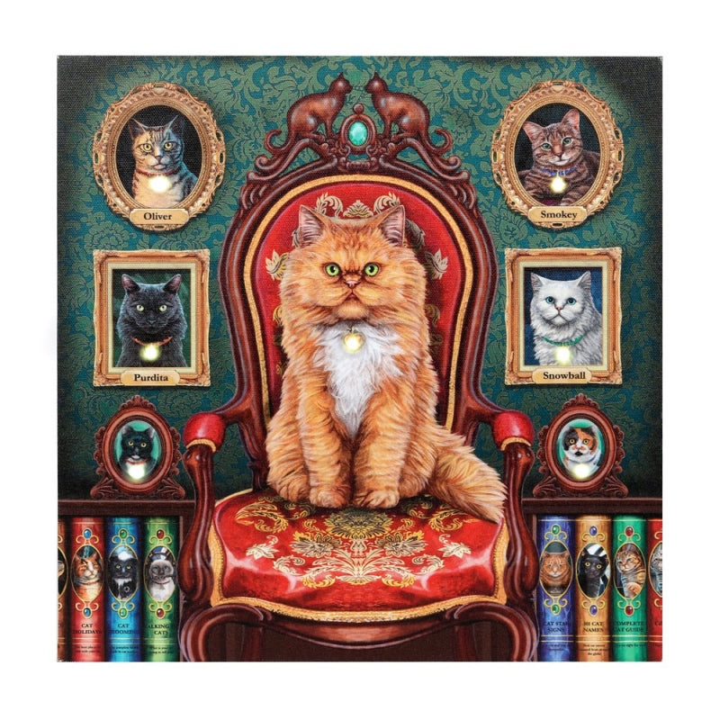 Mad About Cats Light Up Canvas by Lisa Parker