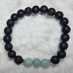 Amazonite & Lava Bracelet