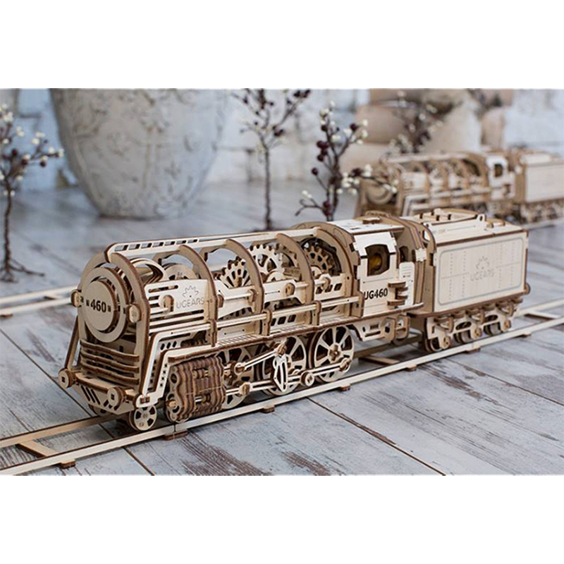 UGears 460 Steam Locomotive with Tender