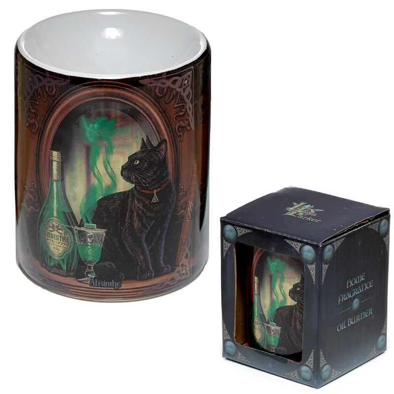 Ceramic Absinthe Cat Oil Burner by Lisa Parker