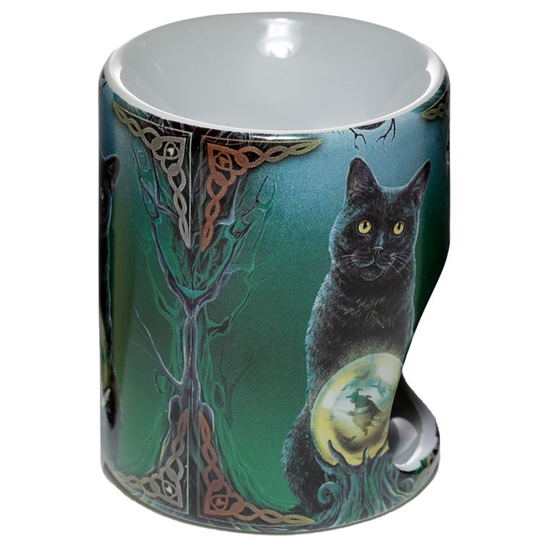Ceramic Rise of the Witches Cat Oil Burner by Lisa Parker