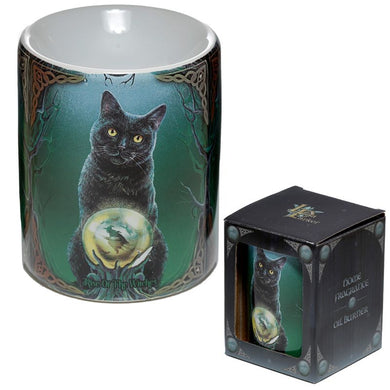 Ceramic Rise of the Witches Cat Oil Burner by Lisa Parker