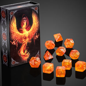 Phoenix Rising Anne Stokes Dice Set by Critit UK