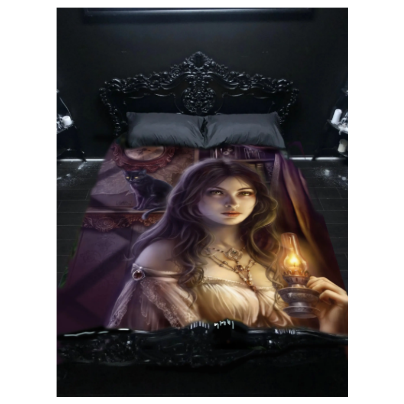 WITCHING HOUR - Twin Bedspread Top Cover by Cris Ortega