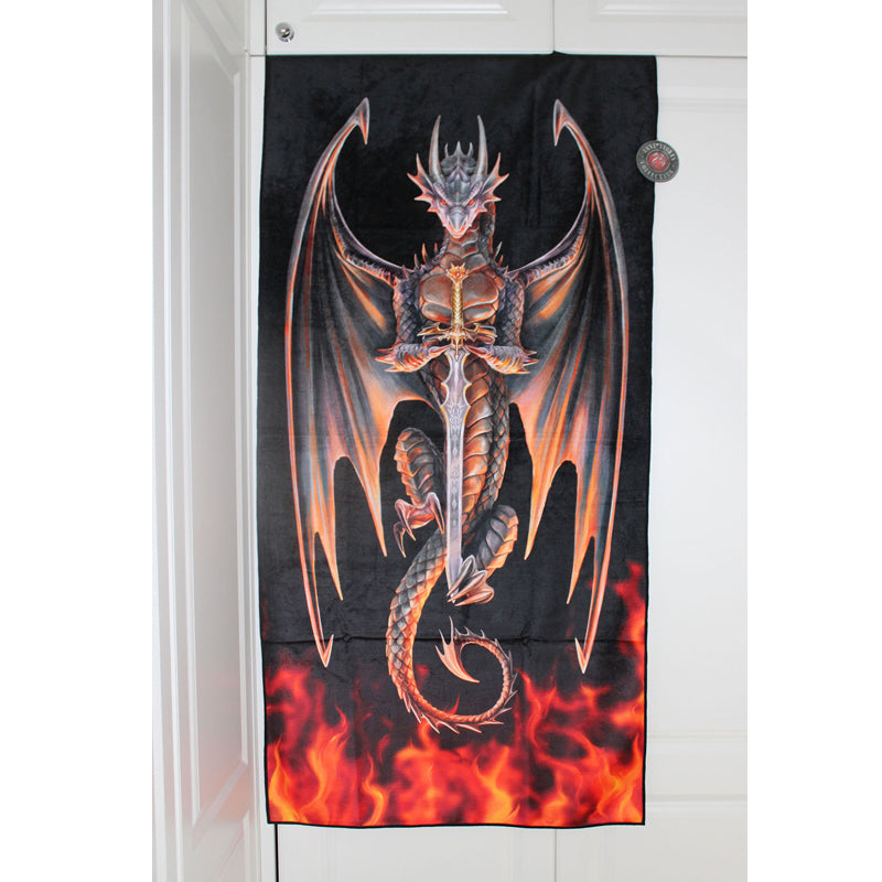 Dragon Warrior Towel by Anne Stokes