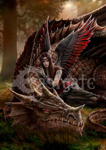 Winged Companions Art Print by Anne Stokes