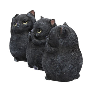 Three Wise Fat Cats Figurines
