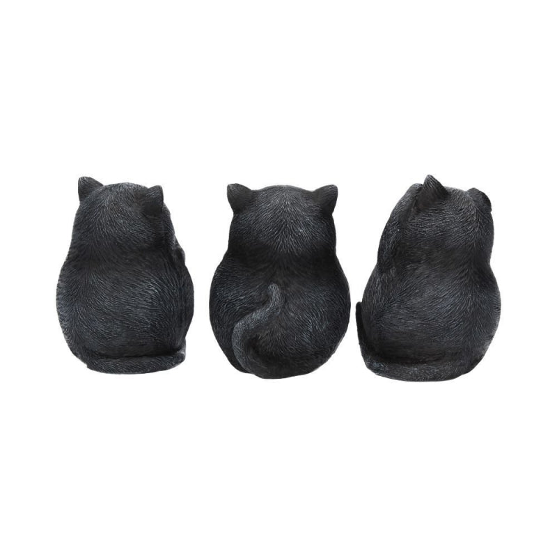 Three Wise Fat Cats Figurines