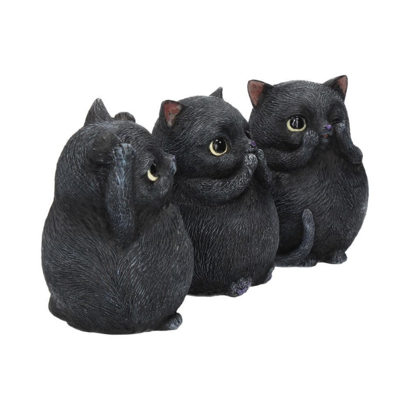 Three Wise Fat Cats Figurines