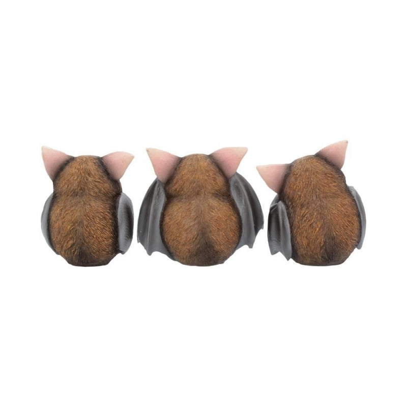 Three Wise Bats Figurines