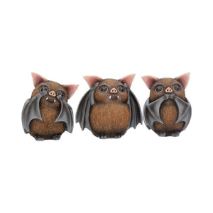 Three Wise Bats Figurines