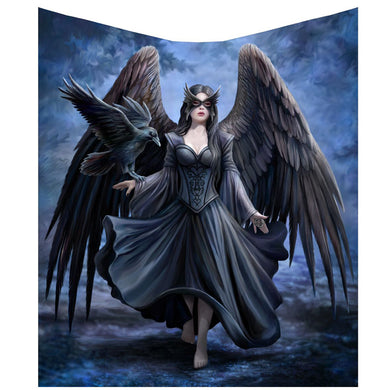 Raven Throw by Anne Stokes