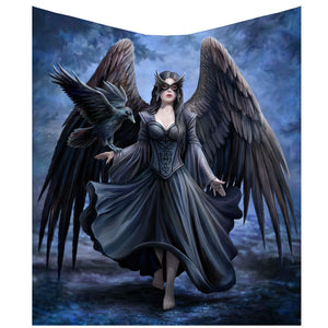 Raven Throw by Anne Stokes