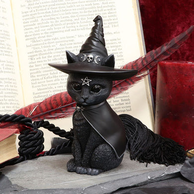 Purrah Witches Hat Occult Cat Figurine