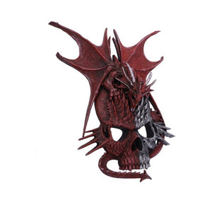 Spiral Serpent Infection Dragon and Mutated Skull Wall Plaque