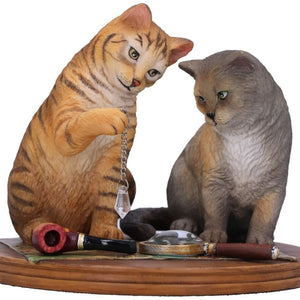 Purrlock Holmes Cats Figurine by Lisa Parker