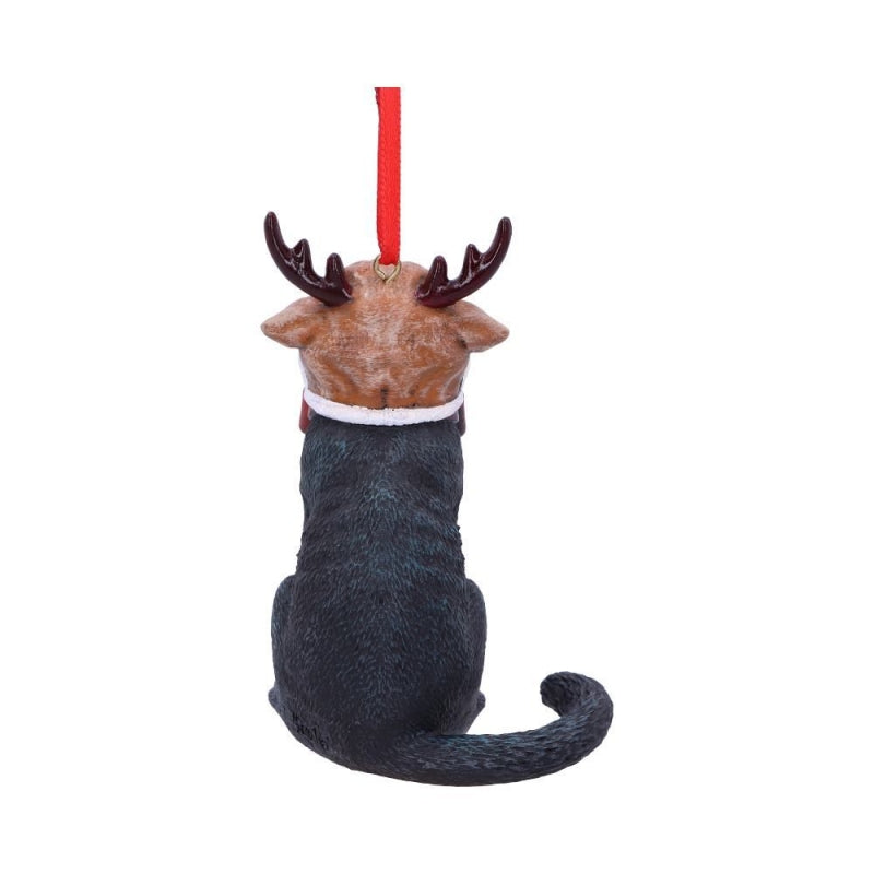 Reindeer Cat Hanging Ornament by Lisa Parker