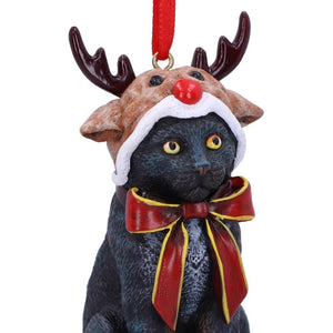 Reindeer Cat Hanging Ornament by Lisa Parker