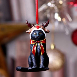 Reindeer Cat Hanging Ornament by Lisa Parker