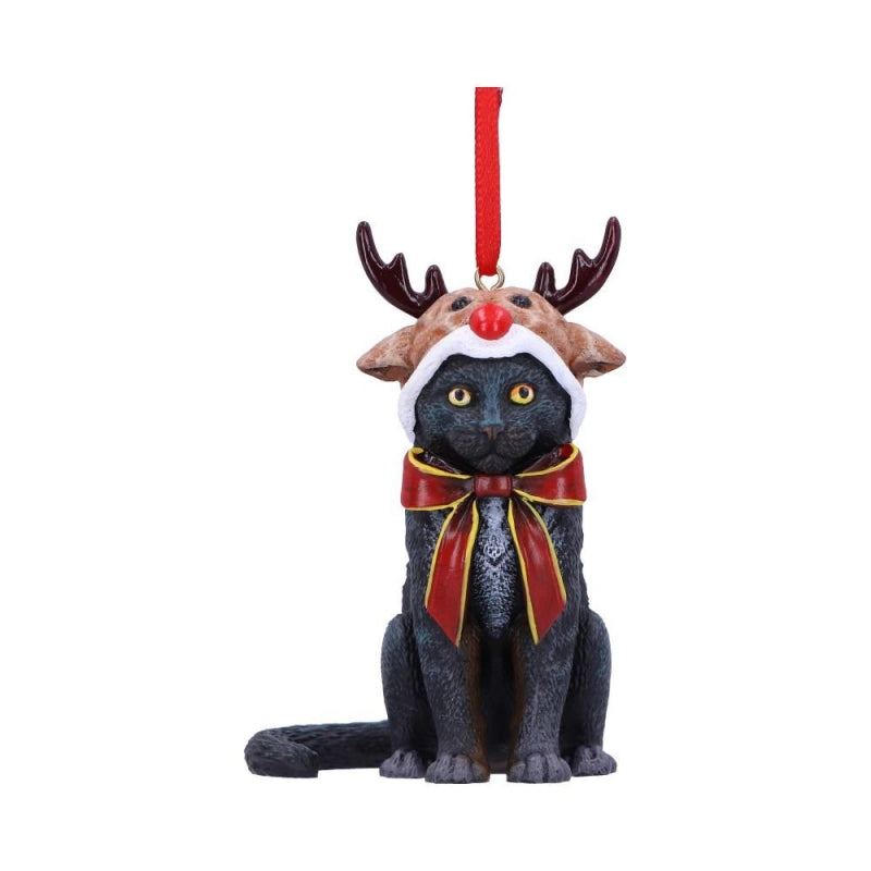 Reindeer Cat Hanging Ornament by Lisa Parker