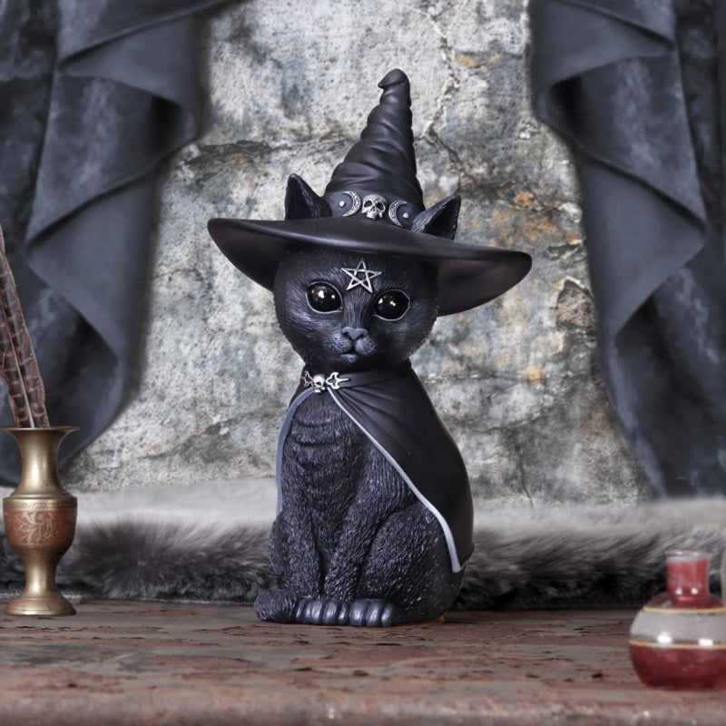Large Purrah Witch Cat Figurine