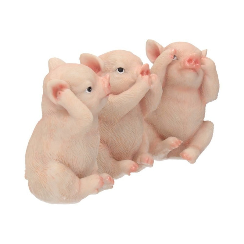 Three Wise Pigs Figurines
