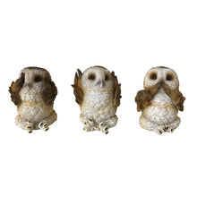Three Wise Brown Owls Figurines
