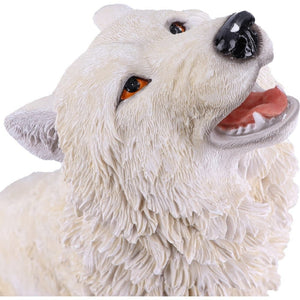 Storms Cry Howling White Wolf Figure
