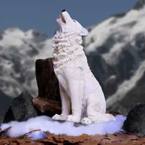 Storms Cry Howling White Wolf Figure