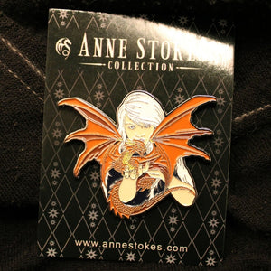 DragonKin Enamel Pin by Anne Stokes