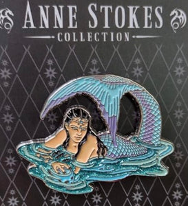 Hidden Depths Enamel Pin (with glitter effect) by Anne Stokes