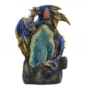 Azure Geode Backflow Incense Burner