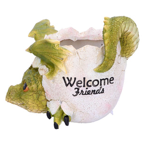 Welcome Friends Pot Garden/House Figurine